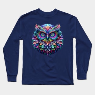 trippy round owl Long Sleeve T-Shirt